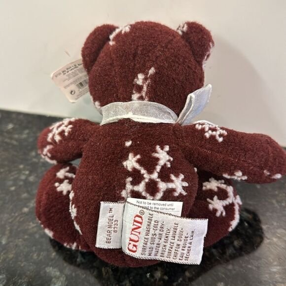 GUND Bear Noel -CHRISTMAS BEAR GOTTA GETTA 8733-Size 8" TALL Burgundy - Picture 5 of 11